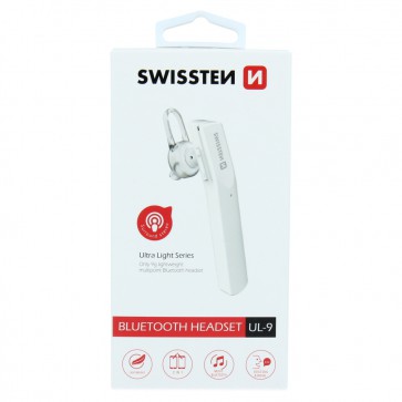 BLUETOOTH HEADSET SWISSTEN ULTRA LIGHT UL-9 WHITE