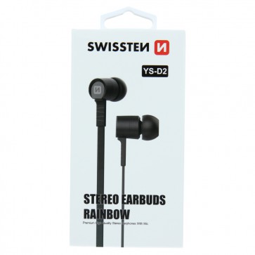 SWISSTEN EARBUDS RAINBOW YS-D2 BLACK