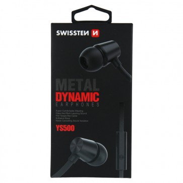 SWISSTEN EARBUDS DYNAMIC YS500 BLACK