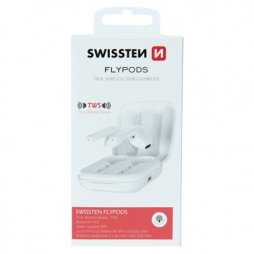 BLUETOOTH TWS EARPHONES SWISSTEN FLYPODS WHITE