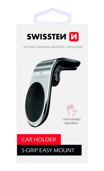 MAGNETIC CAR HOLDER SWISSTEN EASY MOUNT SILVER