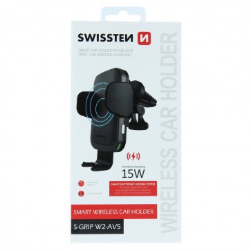 SWISSTEN CAR HOLDER WITH WIRELESS CHARGER S-GRIP W2-AV5