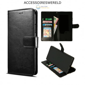 iPhone 12 Mini Hoesje Book Case Hoes - iPhone 12 Mini Case Hoesje Portemonnee Cover - iPhone 12 Mini Hoes Wallet Case Hoesje - Zwart