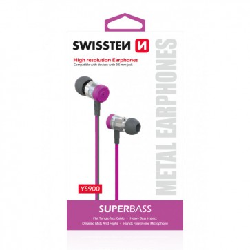 SWISSTEN EARBUDS SUPERBASS YS900 PINK