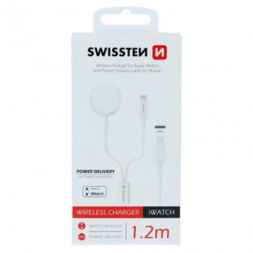 SWISSTEN WIRELESS CHARGER 2in1 IWATCH A LIGHTNING POWER DELIVERY USB-C