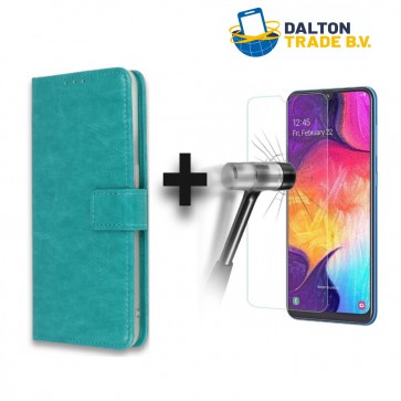 Bookcase + Screenprotector - Samsung Galaxy A41 - Turquoise