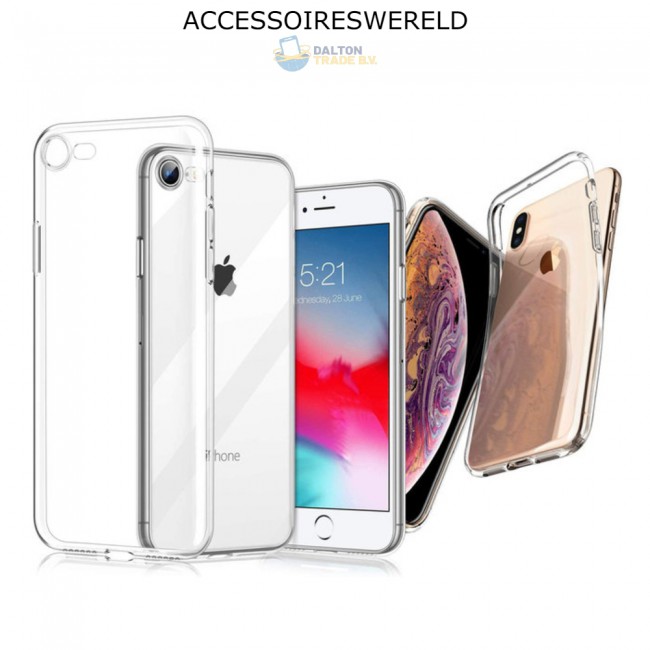 langzaam Rauw Acht Siliconen Hoesje - Apple iPhone X / XS - Transparant | Telefoonwereld.nl