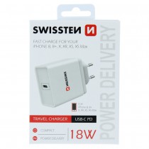 SWISSTEN TRAVEL CHARGER POWER DELIVERY USB-C 18W POWER