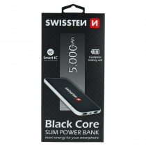 SWISSTEN BLACK CORE SLIM POWER BANK 5000 mAh