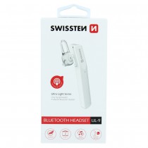 BLUETOOTH HEADSET SWISSTEN ULTRA LIGHT UL-9 WHITE
