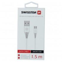 DATA CABLE SWISSTEN USB / MICRO USB 1,5 M WHITE (6,5mm)