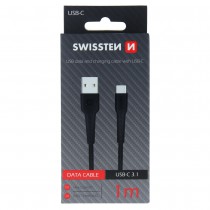 DATA CABLE SWISSTEN USB / USB-C 1,0 M BLACK