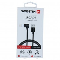 MAGNETIC DATA CABLE SWISSTEN ARCADE USB / LIGHTNING 1.0 M BLACK