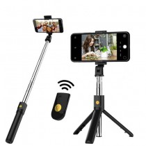 K07 Selfiestick Universeel - Draadloos 3 in 1 Selfie Stick Tripod- 360° Draaibaar