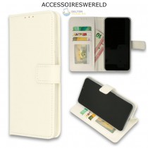 iPhone 12 Mini Hoesje Book Case Hoes - iPhone 12 Mini Case Hoesje Portemonnee Cover - iPhone 12 Mini Hoes Wallet Case Hoesje - Wit