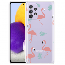 Just in Case Samsung Galaxy A72 Hoesje Flamingo Pattern