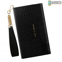 iDeal of Sweden Signature Clutch voor iPhone 12/12 Pro Jet Black Croco